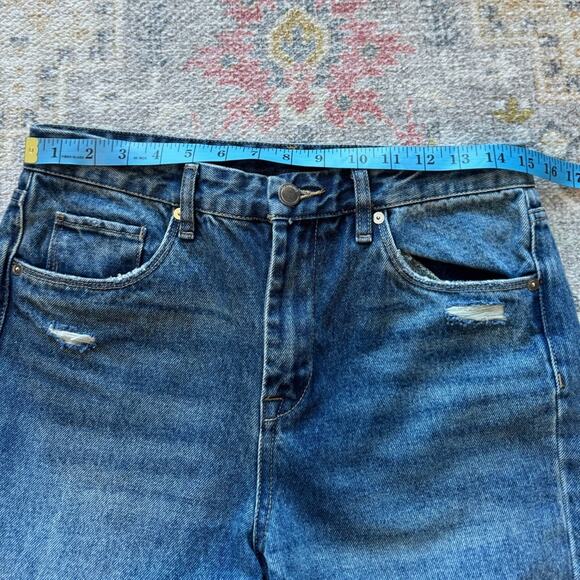 BLANK NYC The Madison Crop Distressed Jeans 100% Cotton Size 28 - Picture 7 of 12